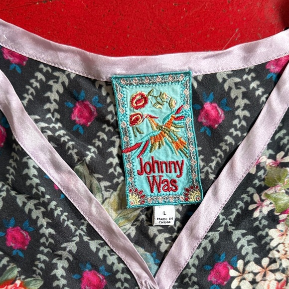 Johnny Was Maxi Floral Black Dress - Picture 2 of 6